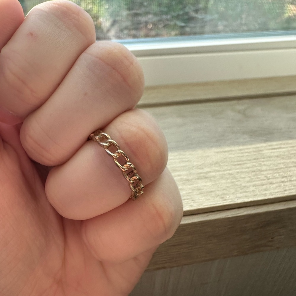 Gold Chain Ring Size 7